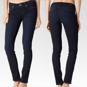 PAIGE Denim Mona Skyline Skinny Dark Blue Jeans Classic Stretchy Luxury Casual